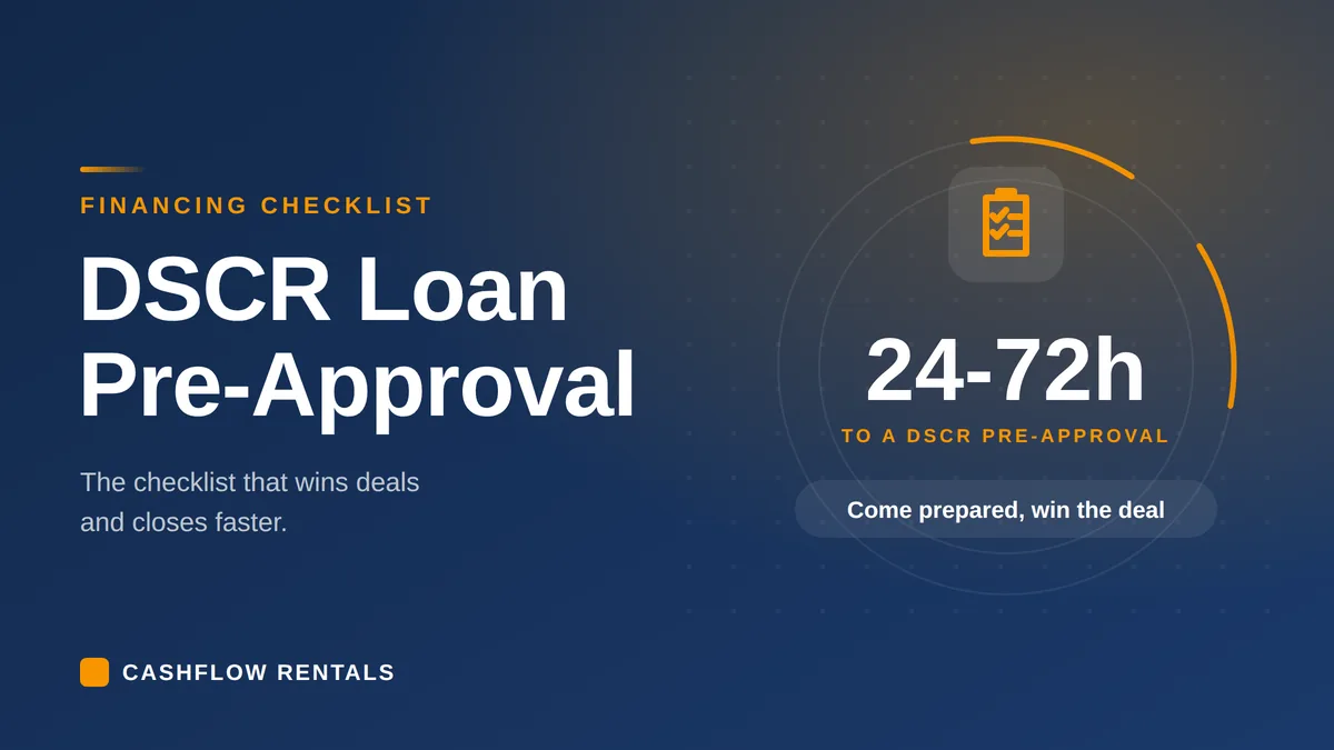 DSCR Loan Pre-Approval Checklist