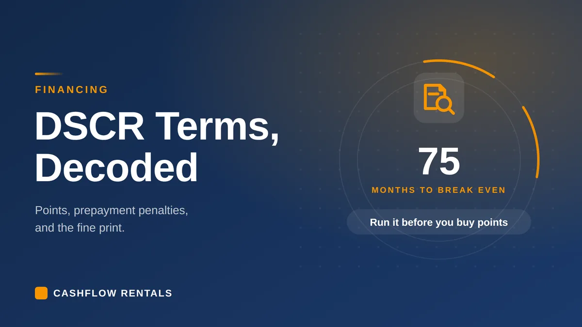 Decoding a DSCR loan term sheet: points, prepayment penalties, and rate locks