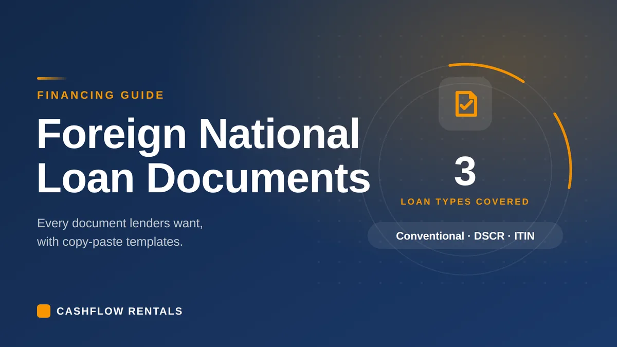 Foreign National Mortgage Documents Checklist