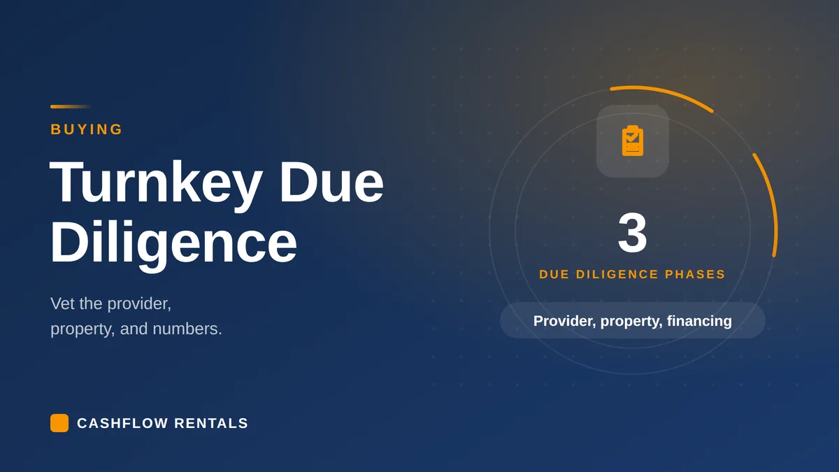 Turnkey Property Due Diligence Checklist